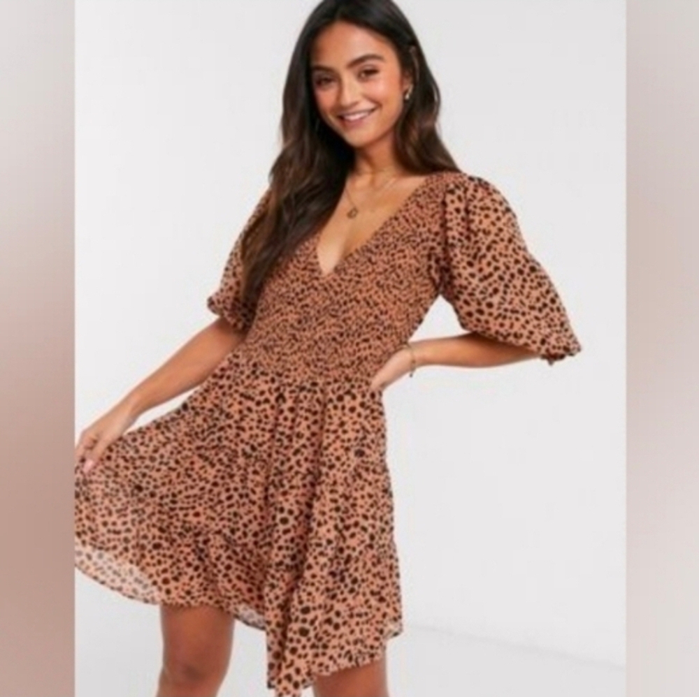 ASOS • Blush‎ Dalmatian Dot Dress